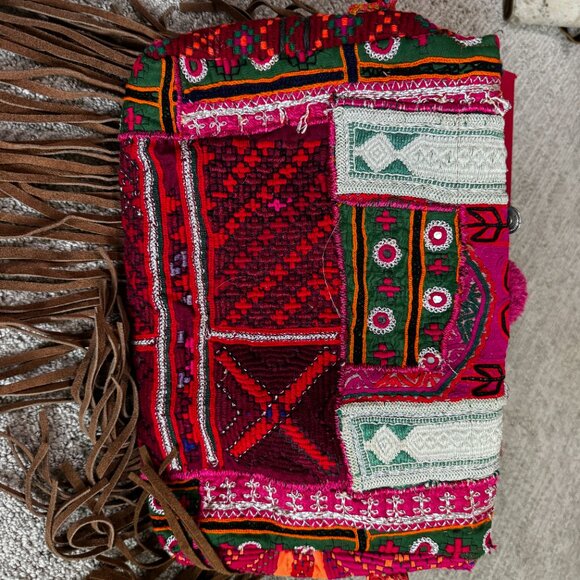 Boho/Hippie Clutch with fringe - Picture 2 of 4